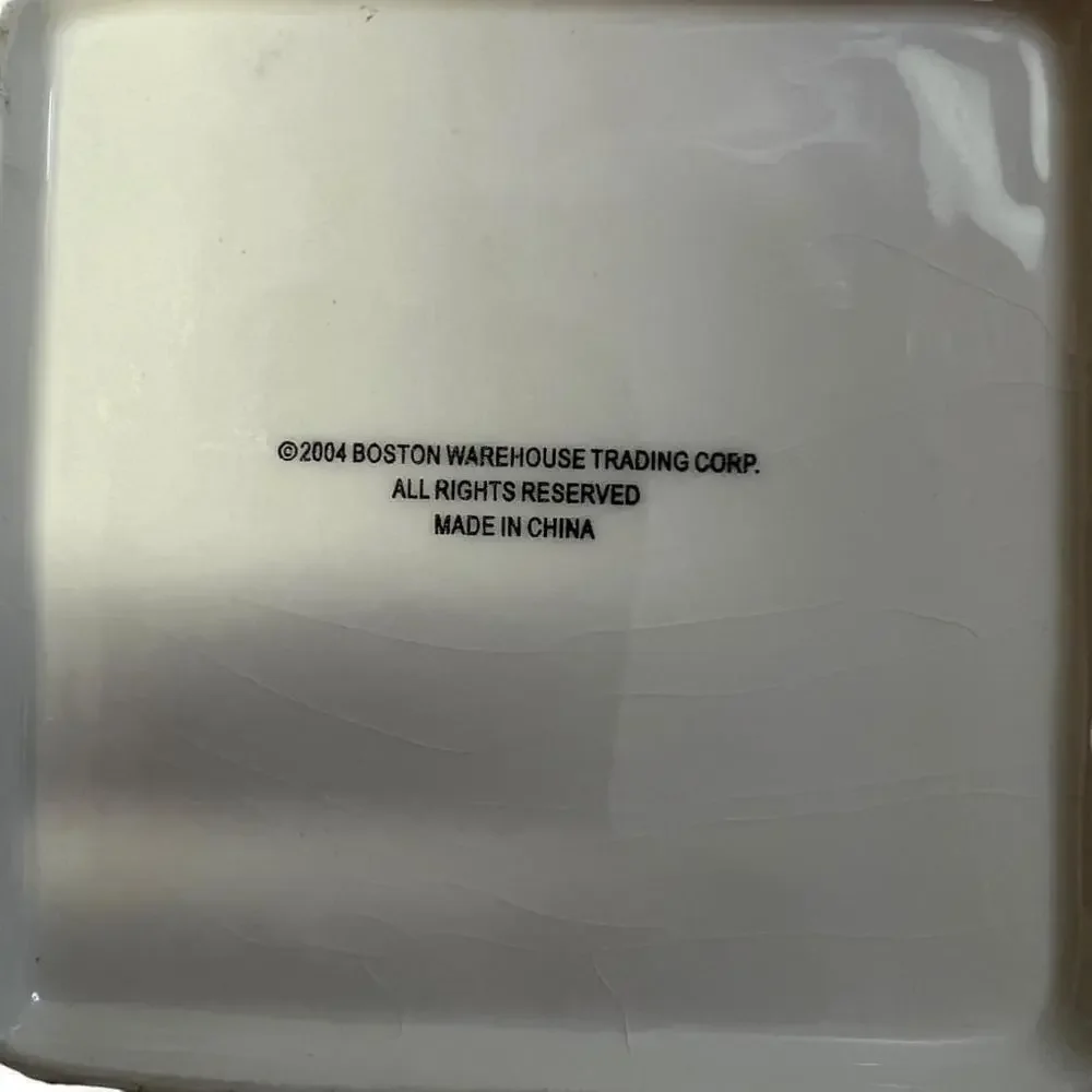 2004 Boston Warehouse 2 Appetizer Snack Serving Trays French Cheese Labels